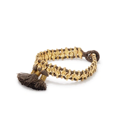 Maiyet Madu Trio Tassel Bracelet Taupe