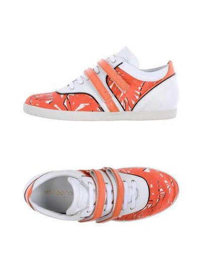 Shop Sergio Rossi Sneakers In Coral