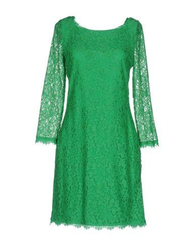 Diane Von Furstenberg Short Dresses In Green