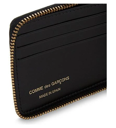 Shop Comme Des Garçons Leather Zip-around Wallet In Blk