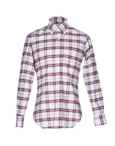 Thom Browne Checked Shirt In Deep Purple