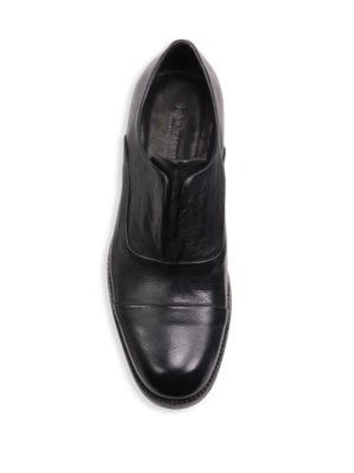 Shop John Varvatos Jacob Leather Derby Shoes In Black