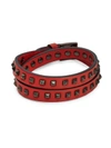 VALENTINO GARAVANI Sorbet Stud Wrap Around Leather Bracelet
