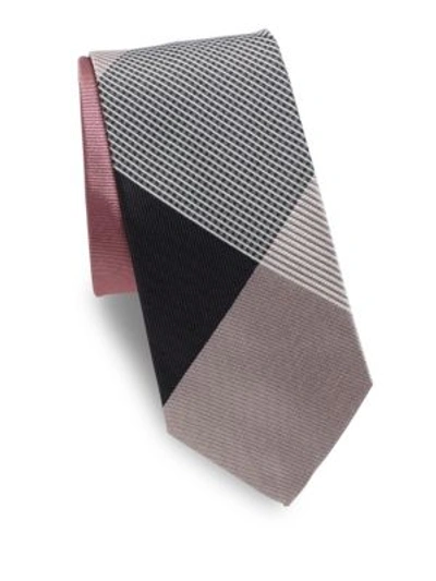 Burberry Manston Silk Tie In Mauve Pink