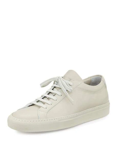 Common Projects Achilles Leather Low-top Sneaker, White, Burgundy