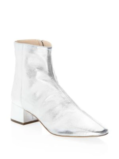 Shop Loeffler Randall Carter Leather Booties In White