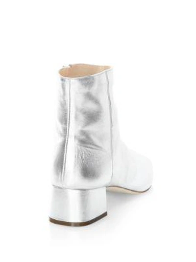 Shop Loeffler Randall Carter Leather Booties In White