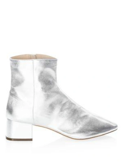 Shop Loeffler Randall Carter Leather Booties In White