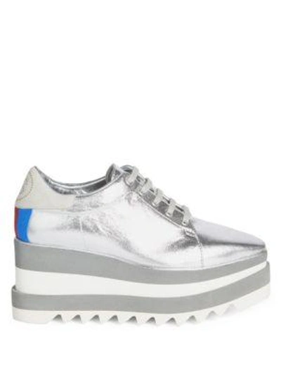Shop Stella Mccartney Elyse Lace-up Sneakers In Grey