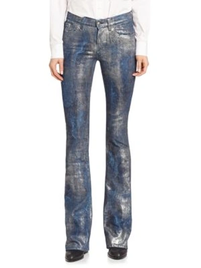 Ralph Lauren 867 Metallic Bootcut Jeans In Blue