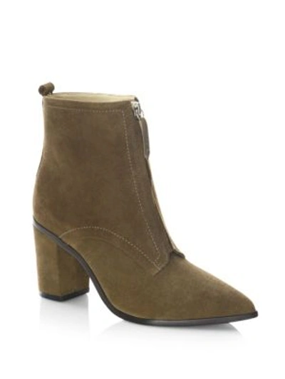 Schutz Nayra Leather Booties In Kangaroo