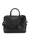 GIORGIO ARMANI Solid Leather Briefcase Bag