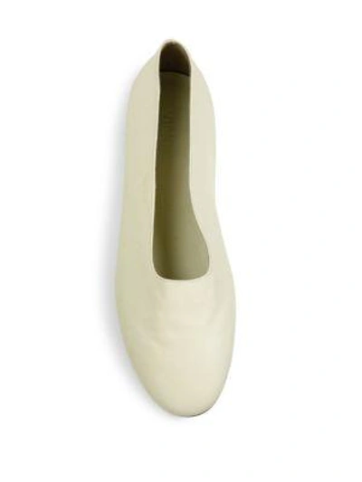 Shop Vince Maxwell Leather Ballet Flats In Sand