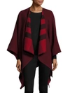 BURBERRY Charlotte Reversible Check Wool Cape