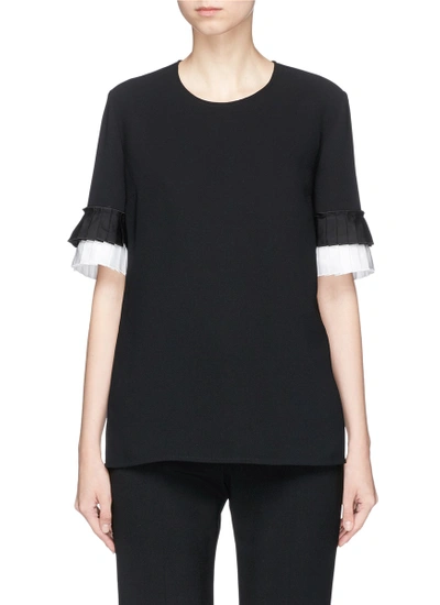 Victoria Victoria Beckham Tiered Pleated Cuff Top