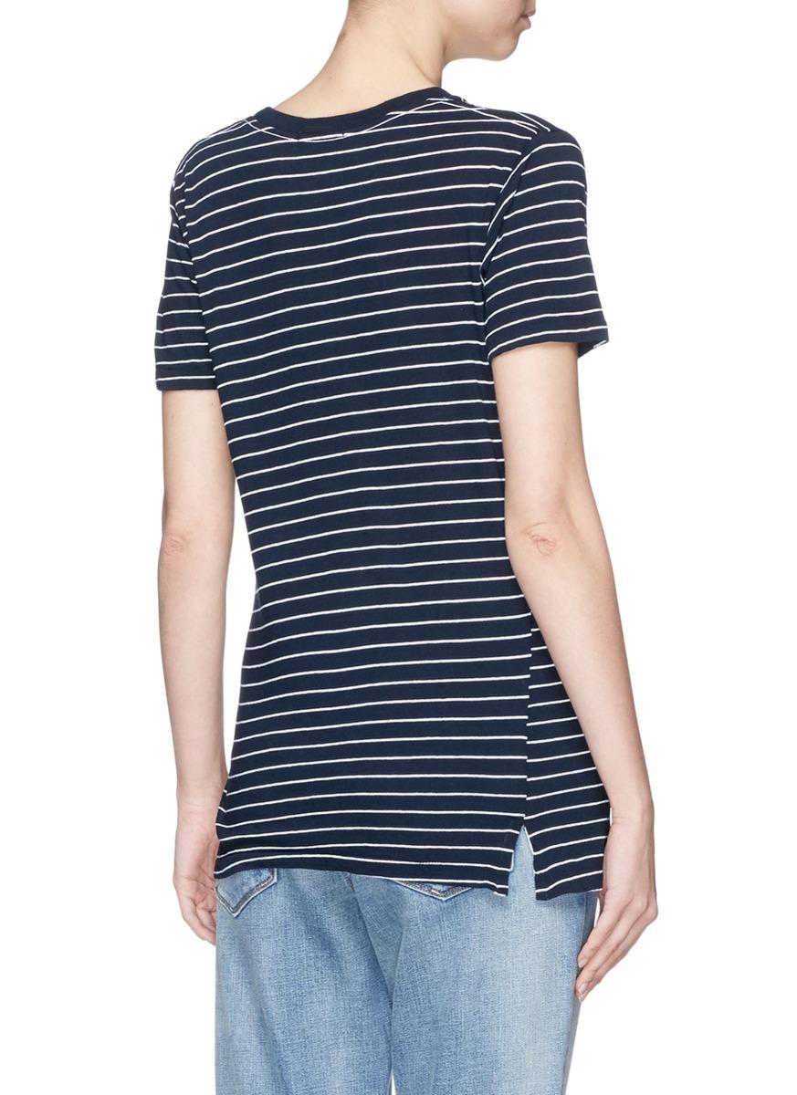 Bassike Stripe Organic Cotton T-shirt | ModeSens