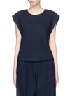 BASSIKE Cropped piqué sleeveless top
