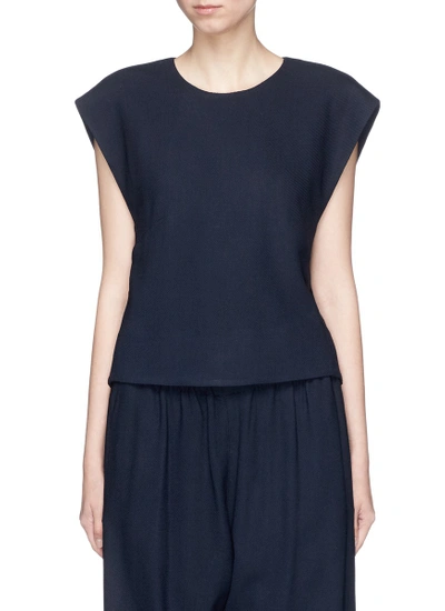 Shop Bassike Cropped Piqué Sleeveless Top