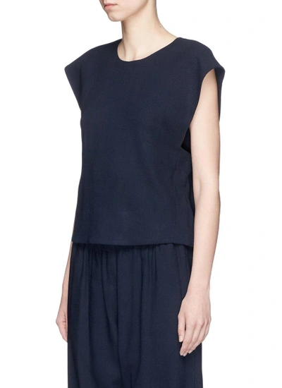 Shop Bassike Cropped Piqué Sleeveless Top