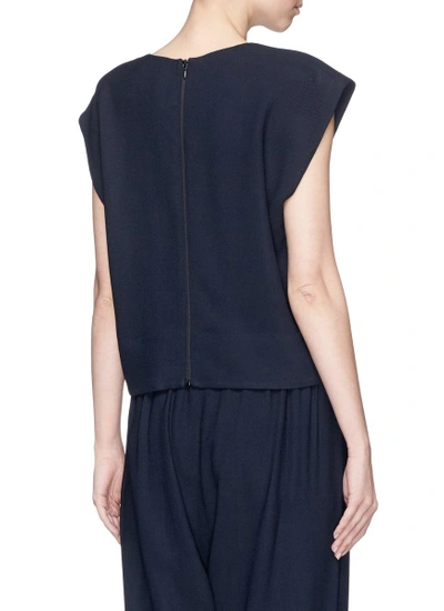 Shop Bassike Cropped Piqué Sleeveless Top