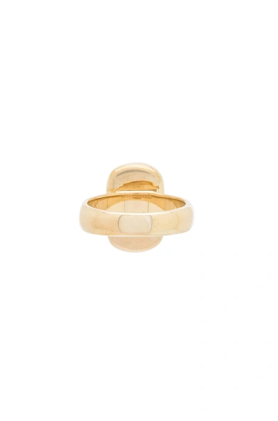 Shop Marc Jacobs Icon Enamel Ring In Black & Gold