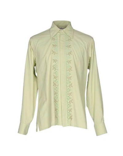 Shop Ermanno Scervino Solid Color Shirt In Light Green