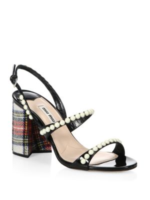 miu miu pearl sandals