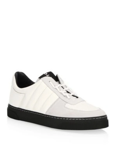 Shop Proenza Schouler Mixed Media Low-top Sneakers In White