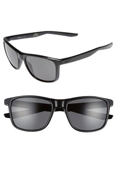 Nike Unrest 57mm Polarized Sunglasses - Matte Black/ Deep Pewter In Black/  Matte Black | ModeSens
