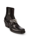 VERSACE Leather Ankle Boots,0400095002337