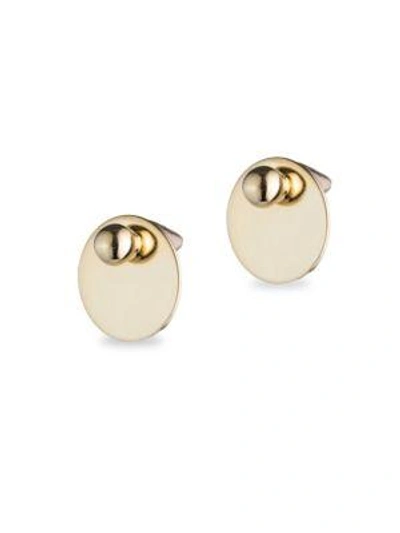 Shop Eddie Borgo Pinned Paillette Stud Earrings In Gold