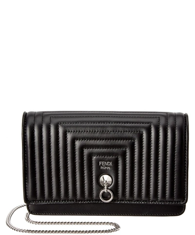 Fendi Dotcom Quilted Leather Wallet On Chain' In F0gxn