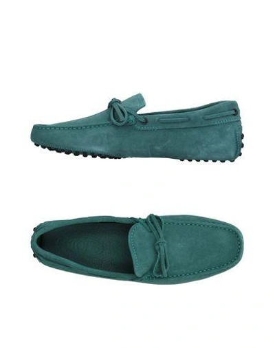 Shop Tod's Loafers In Turquoise
