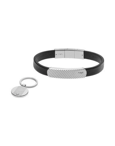 Shop Emporio Armani Bracelets In Silver