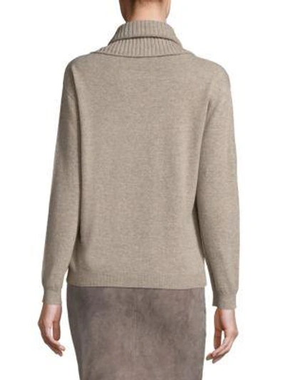 Shop Escada Srowata Cashmere And Wool Sweater In Taupe