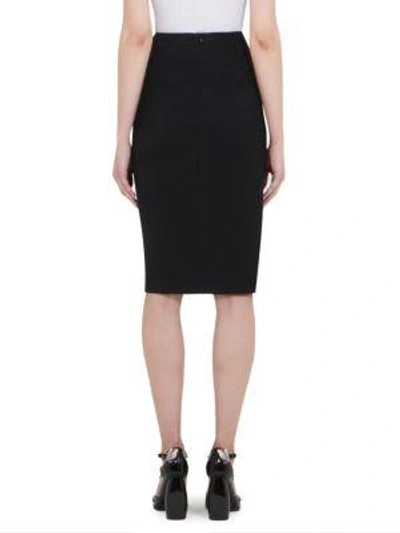 Shop Carven Ruffle Front Wrap Skirt In Black