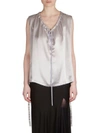 ANN DEMEULEMEESTER Silk Tie Neck Top