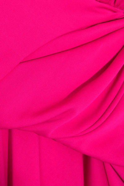 Shop Balenciaga Gathered Silk-blend Satin Mini Dress