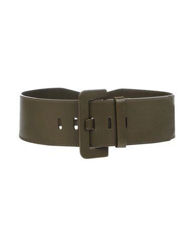 Shop Maison Margiela Regular Belt In Military Green