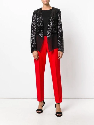 Shop Lanvin Sequin Open Jacket In Black