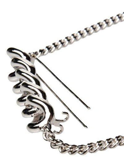 Shop Maison Margiela Necklace In Silver