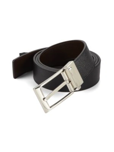 Shop Bally Reversible Grain Leather Belt In Black