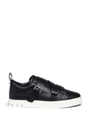 VALENTINO GARAVANI 'V-Punk' crisscross strap leather sneakers