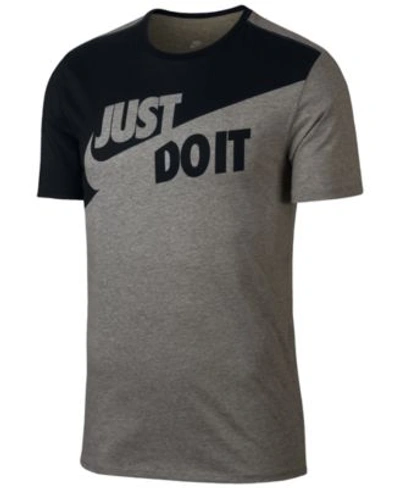 Nike Men's Just Do It T-shirt In Dark Grey Heather