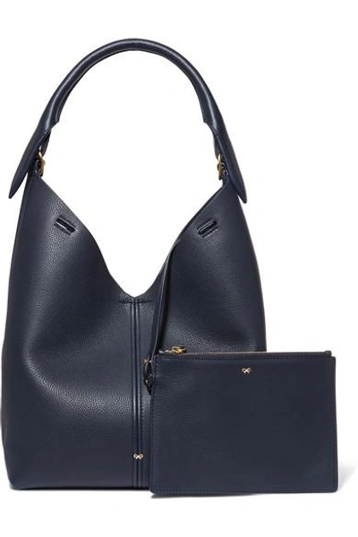 Shop Anya Hindmarch Bucket Small Textured-leather Tote