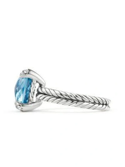 Shop David Yurman Chatelaine® Ring With Blue Topaz And Diamonds