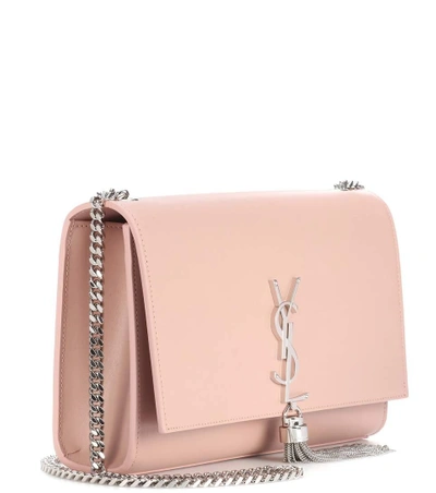 Shop Saint Laurent Medium Kate Monogram Leather Crossbody Bag In Pink