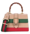 Gucci Dionysus Bamboo Medium Leather Shoulder Bag In Orange, Green, Red