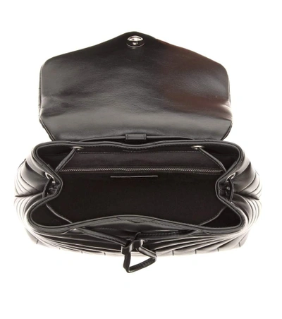 Shop Saint Laurent Small Loulou Leather Backpack In Eero