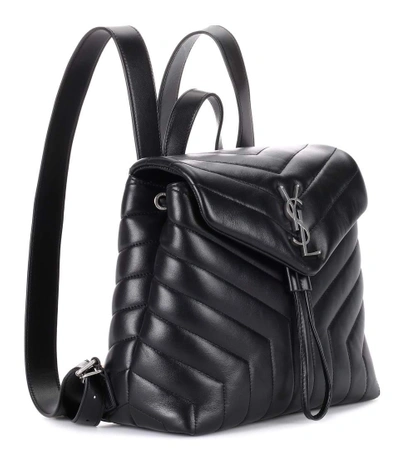 Shop Saint Laurent Small Loulou Leather Backpack In Eero